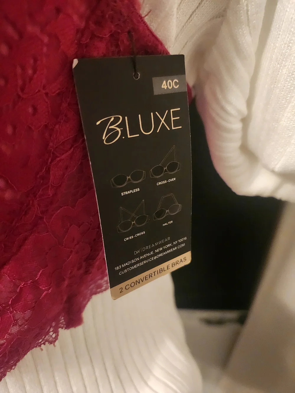 Red Lace Push-Up Bra With 5 Ways To Adjust Straps Women’s Intimates